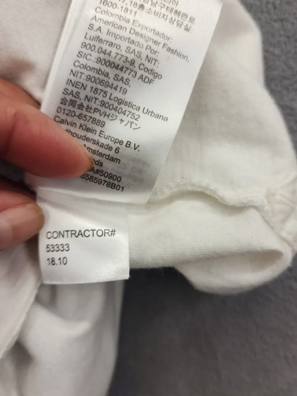 Calvin Klein CK Slim Fit Polo Shirt Men L White Striped 100% Cotton - Picture 15 of 15